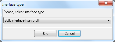 Selecting the interface type
